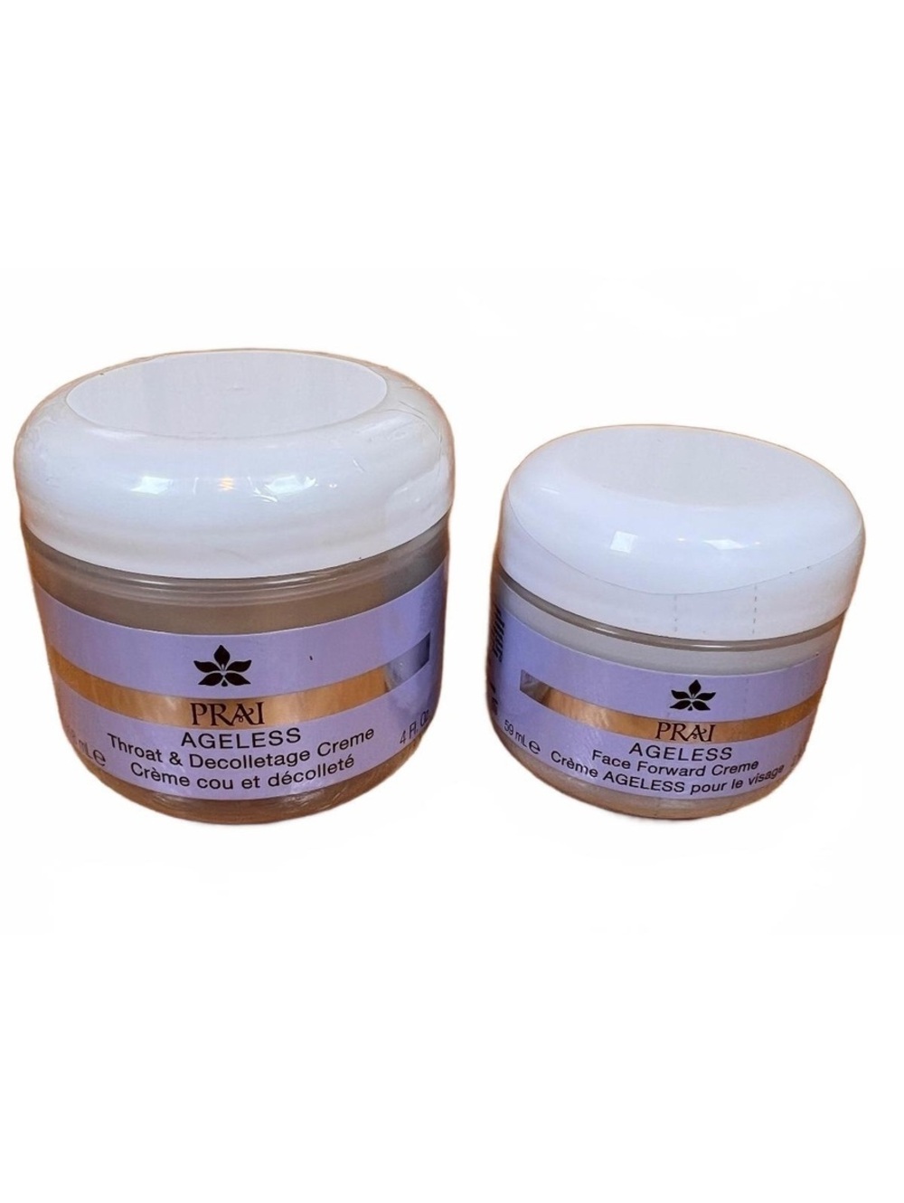 PRAI Ageless Throat & Decolletage Creme and Face Forward Creme Set